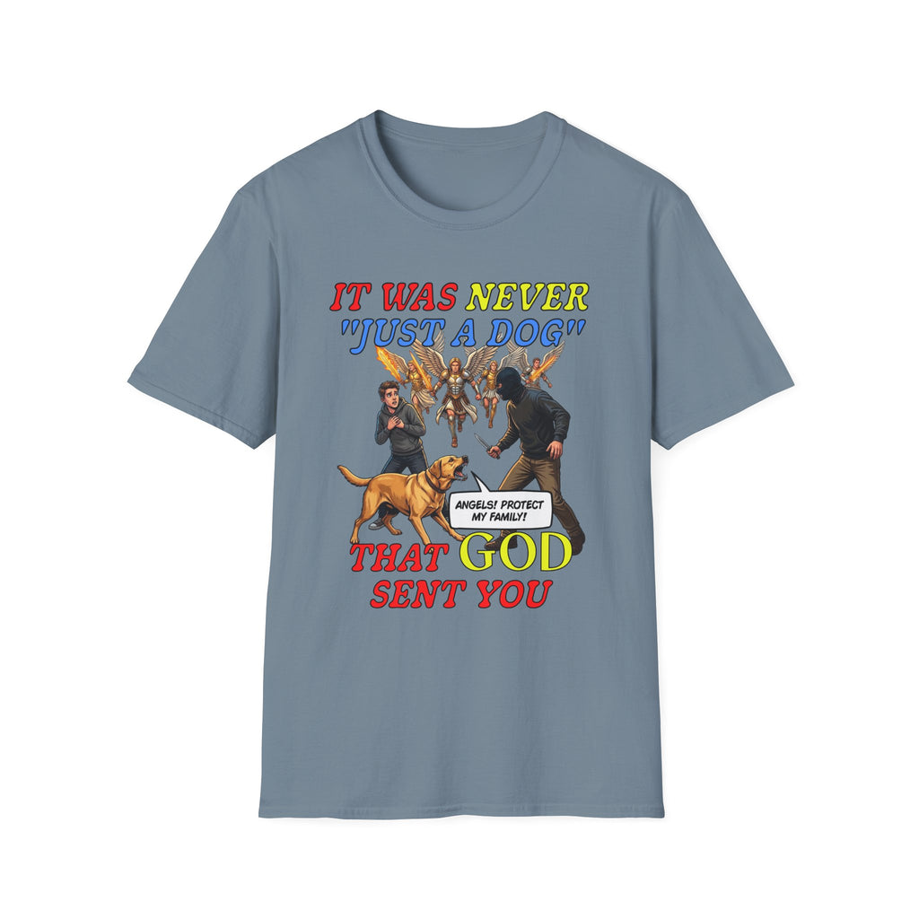 Dog Lovers "It Was Never Just A Dog" Faith Based Dog Lovers T-Shirt.