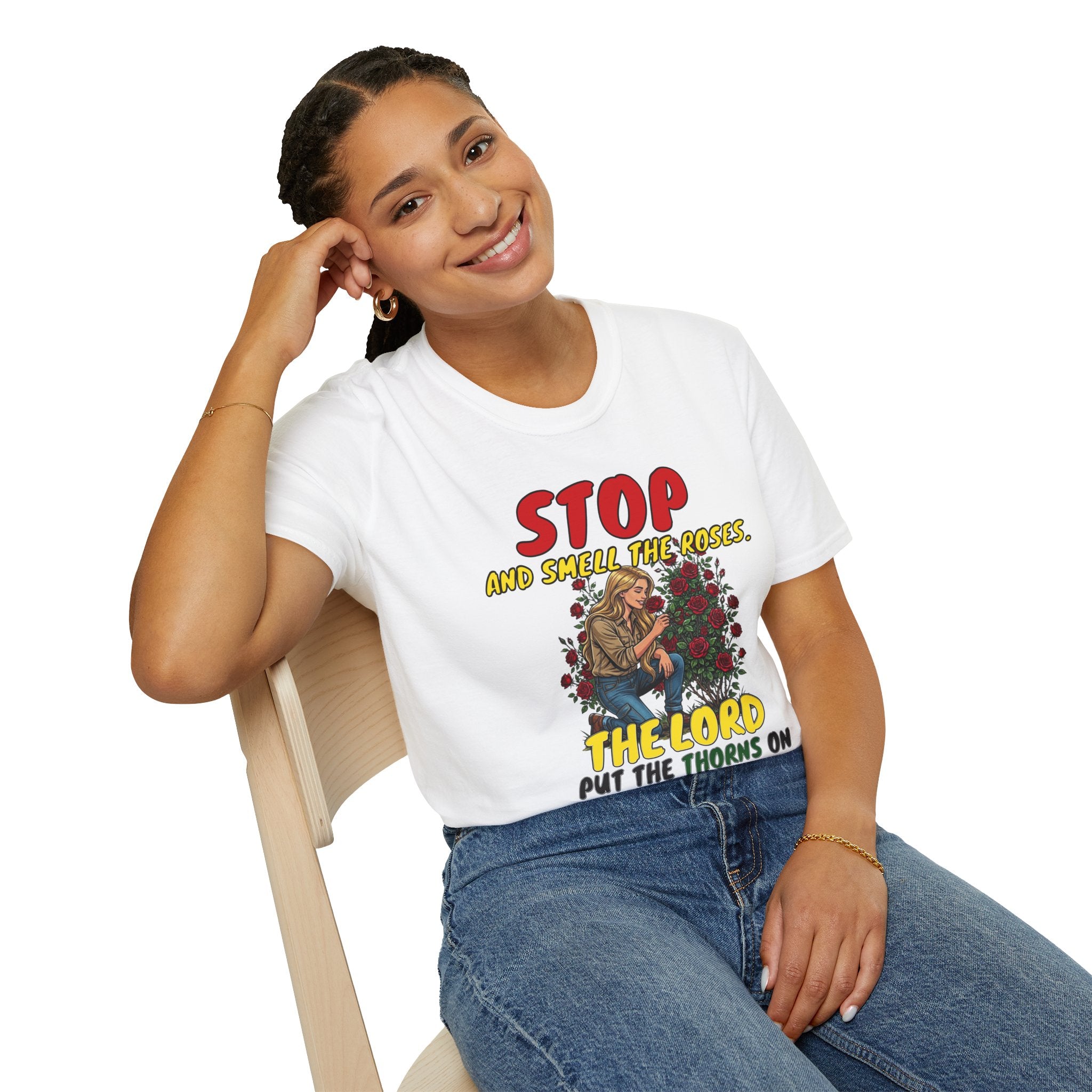 "Stop and Smell the Roses" - Faith Based Christian Inspirational Tee - Girls / Women 1A