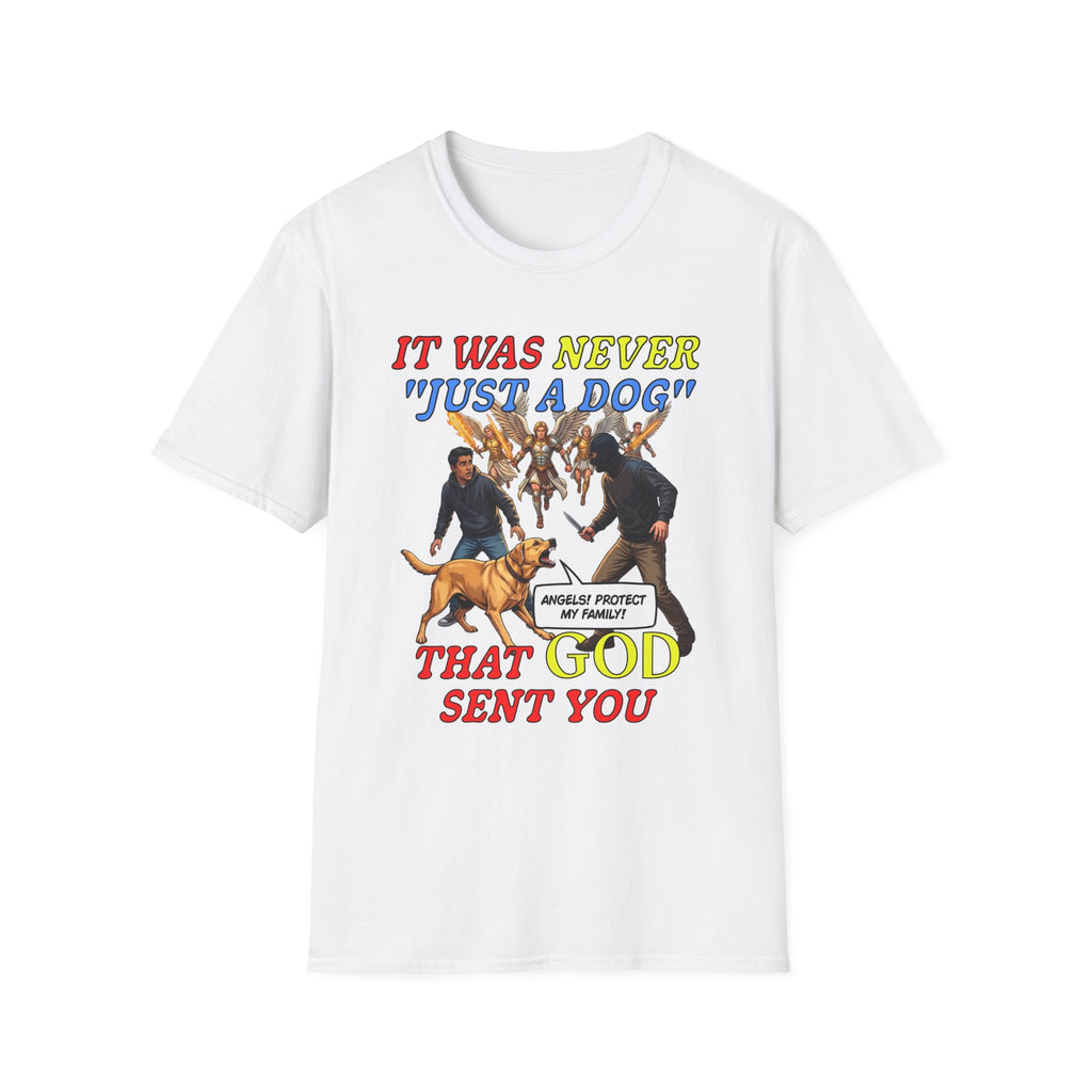 Dog Lovers "It Was Never Just A Dog" Faith Based Dog Lovers T-Shirt.