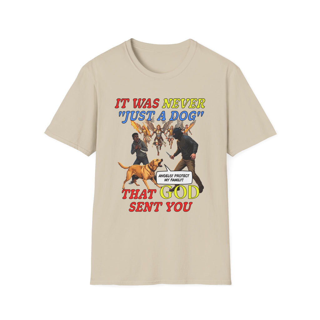 Dog Lovers "It Was Never Just A Dog" Faith Based Dog Lovers T-Shirt.