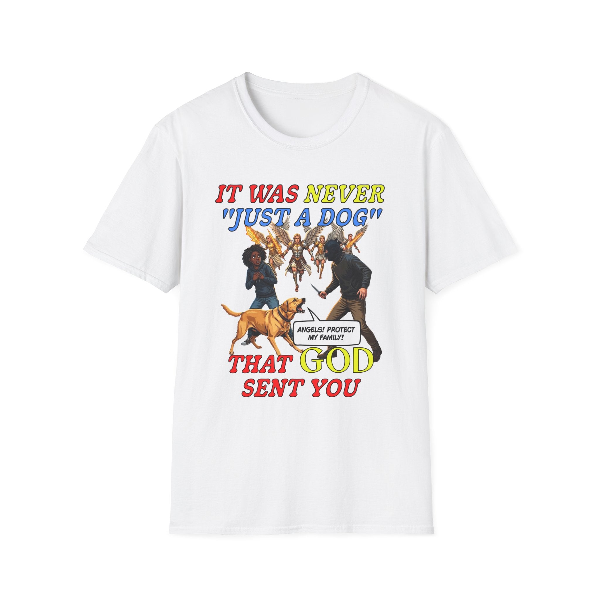 Dog Lovers "It Was Never Just A Dog" Faith Based Dog Lovers T-Shirt.