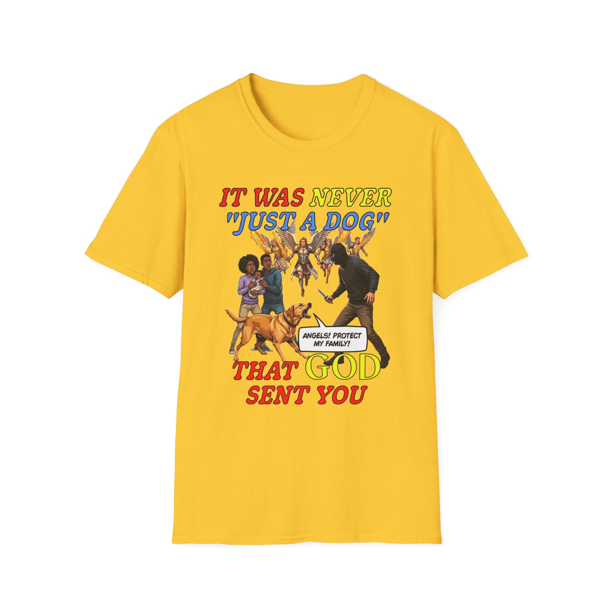 Dog Lovers "It Was Never Just A Dog" Faith Based Dog Lovers T-Shirt.