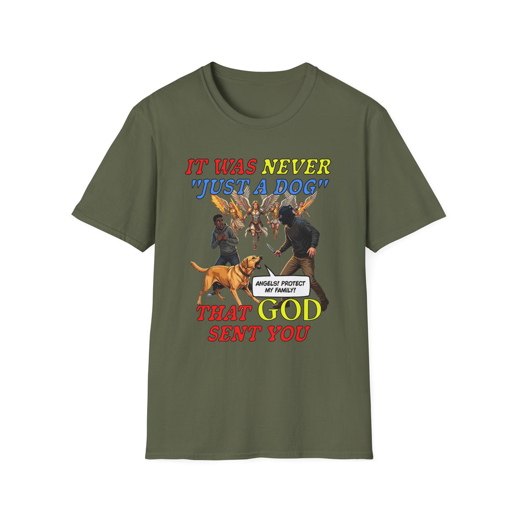 Dog Lovers "It Was Never Just A Dog" Faith Based Dog Lovers T-Shirt.