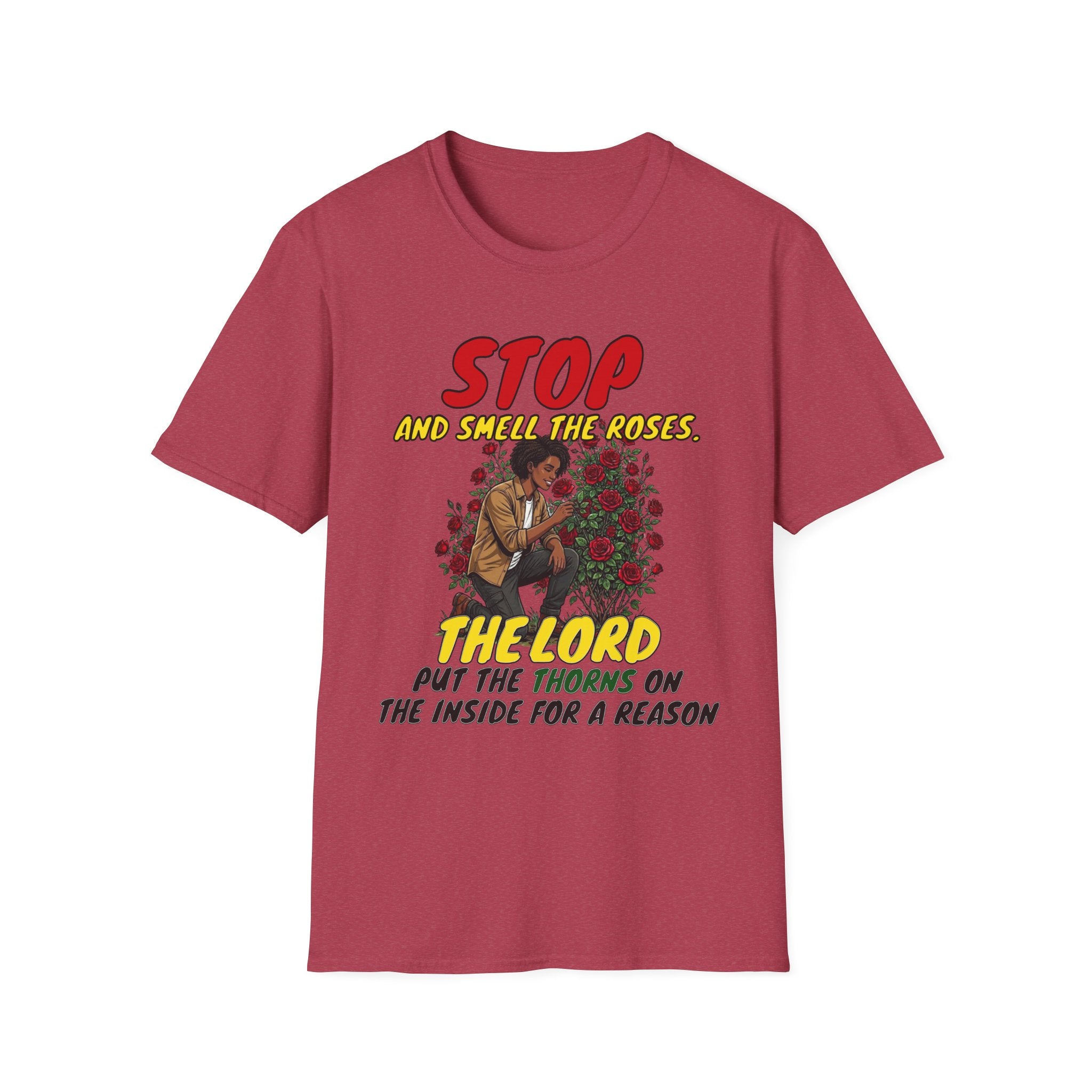 "Stop and Smell the Roses" - Faith Based Christian Inspirational Tee - Girls / Women 5A