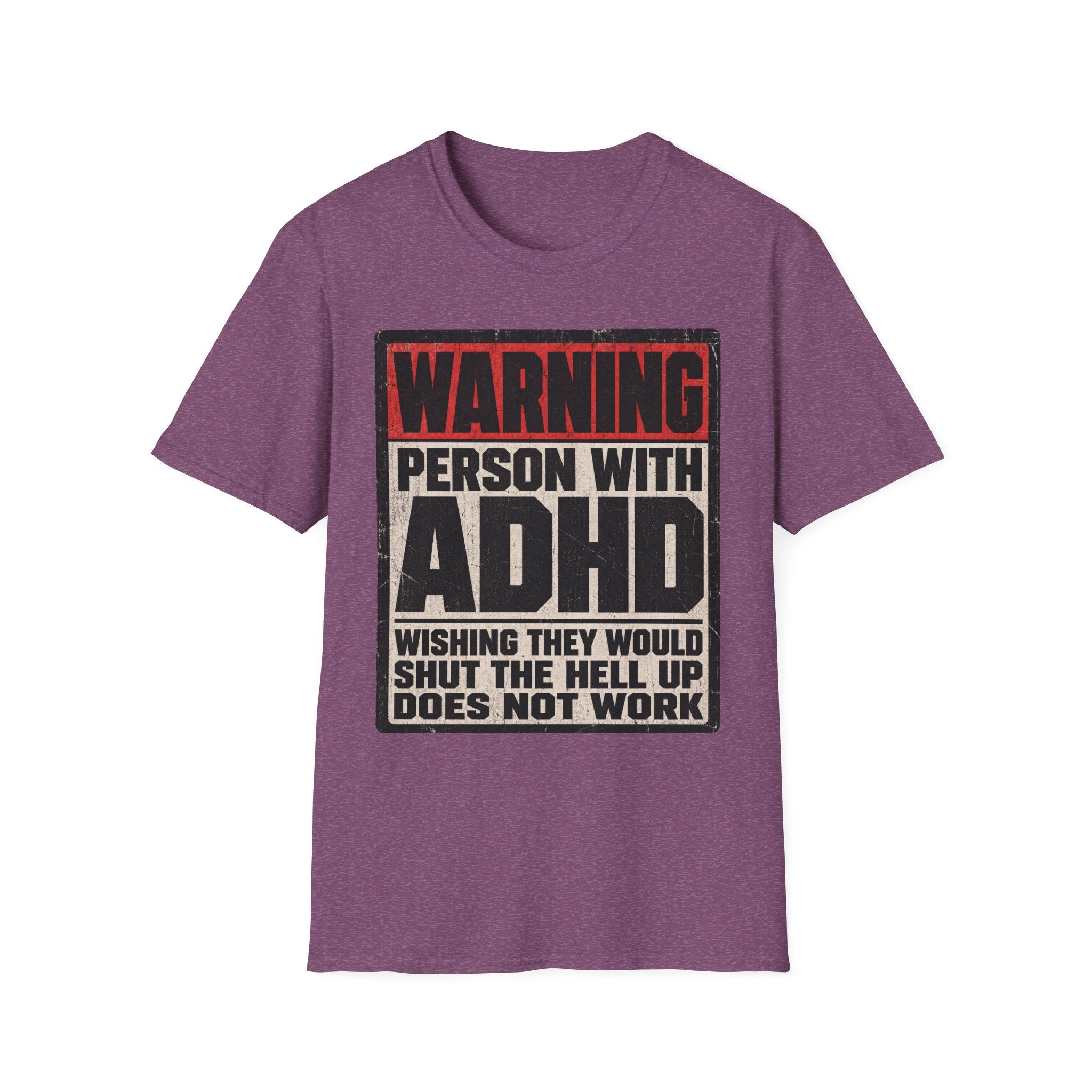 "WARNING! Person With ADHD" Funny and Clever T