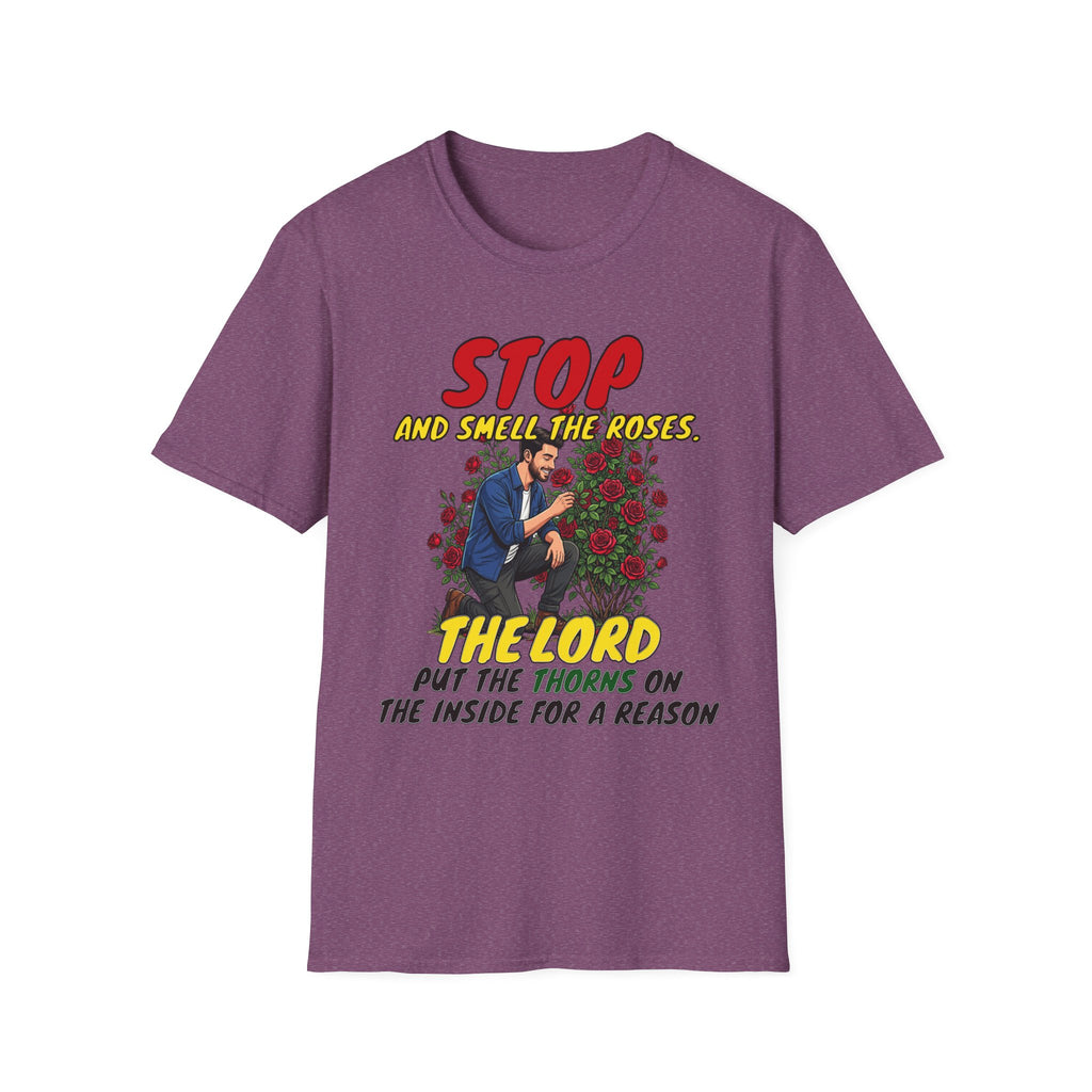 "Stop and Smell the Roses" - Faith Based Christian Inspirational Tee - Boys / Men 2A