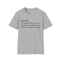 Faith T-Shirt — "Trusting GOD to show you the next step" Inspirational Christian Tee (Black lettering)