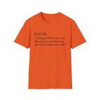 Faith T-Shirt — "Trusting GOD to show you the next step" Inspirational Christian Tee (Black lettering)