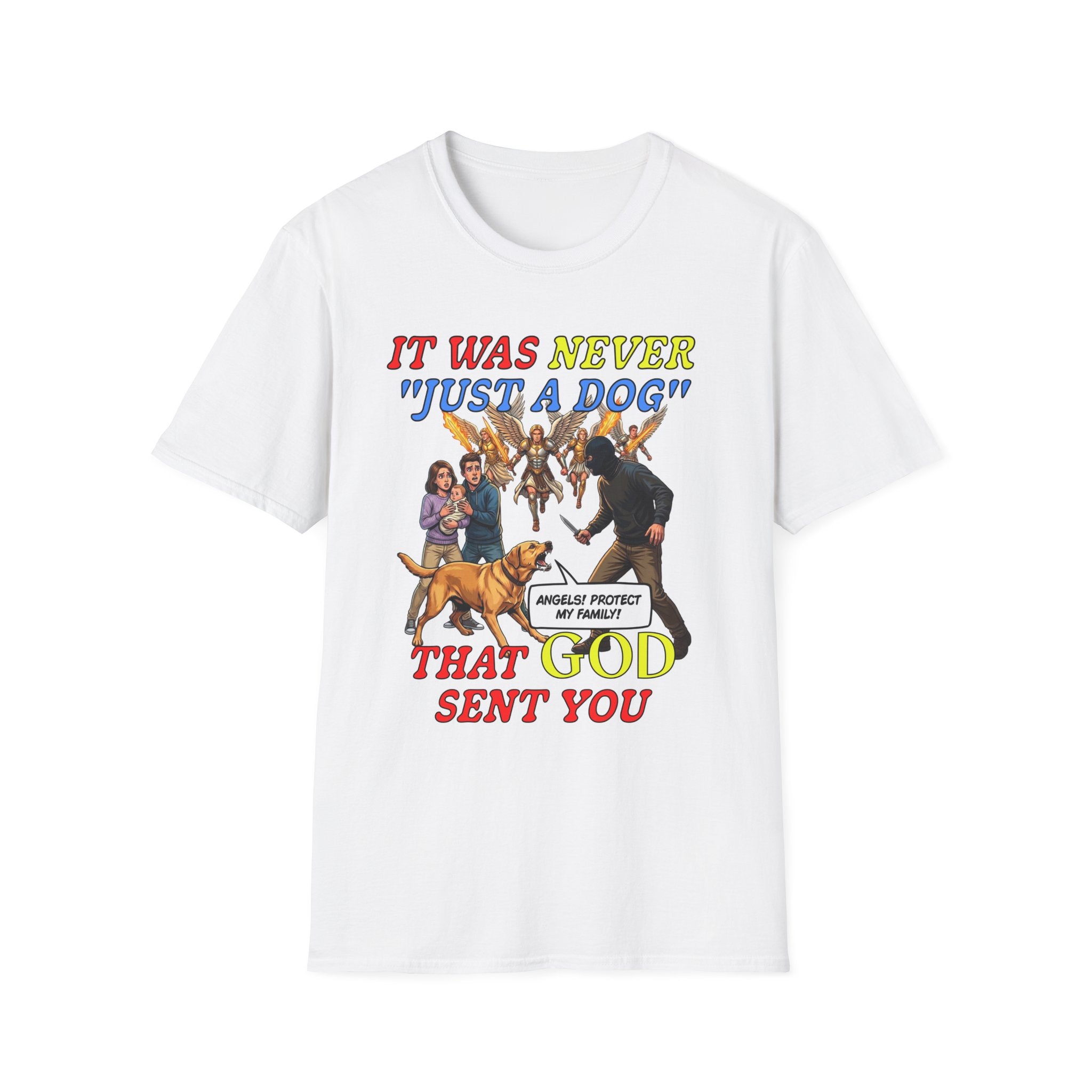 Dog Lovers "It Was Never Just A Dog" Faith Based Dog Lovers T-Shirt.
