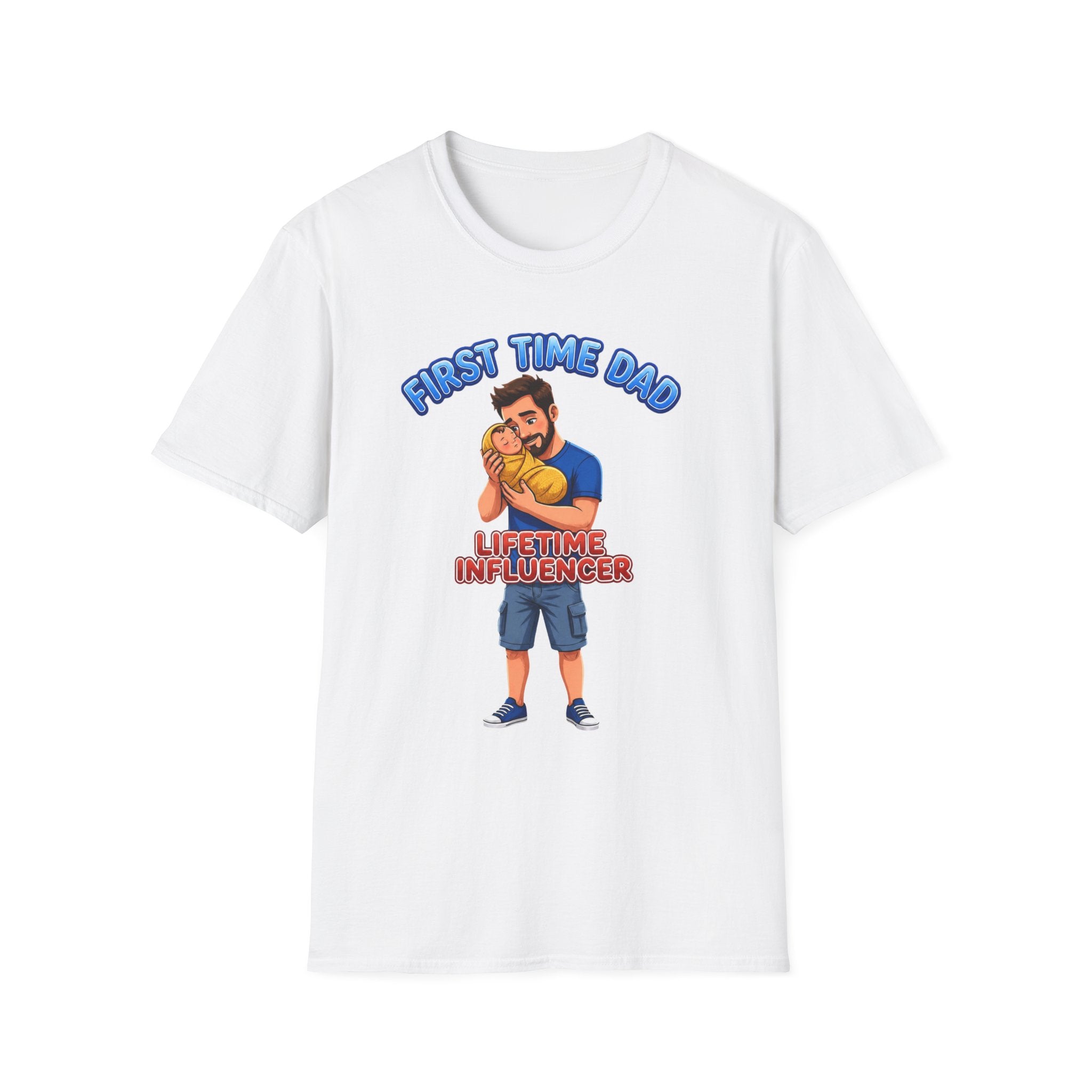 "First Time Dad – Lifetime Influencer" Fathers Day Gift T-Shirt