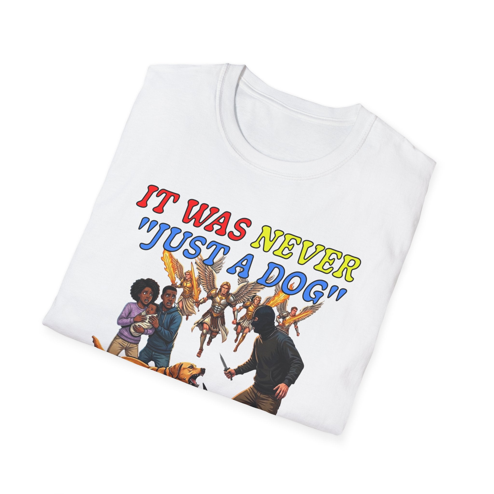 Dog Lovers "It Was Never Just A Dog" Faith Based Dog Lovers T-Shirt.