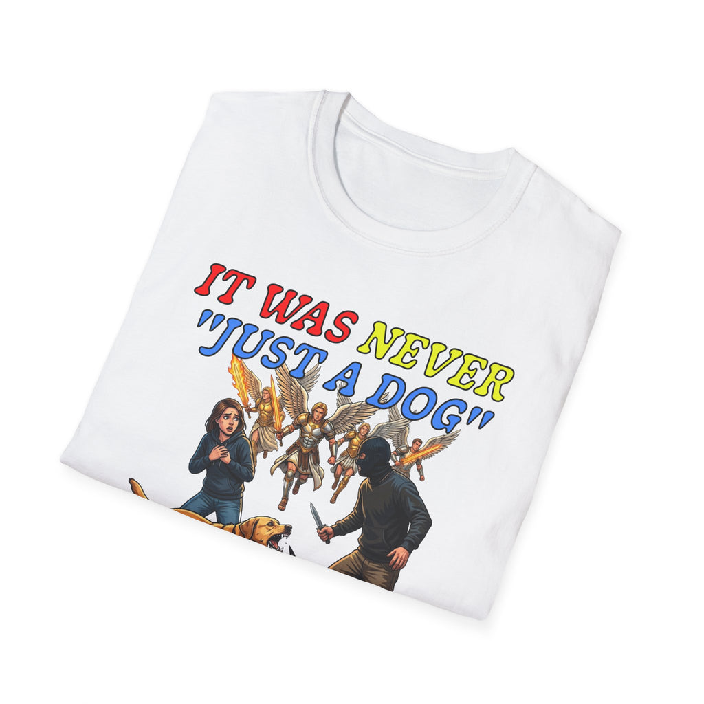Dog Lovers "It Was Never Just A Dog" Faith Based Dog Lovers T-Shirt.