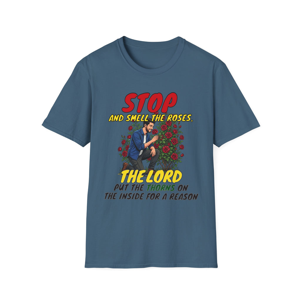 "Stop and Smell the Roses" - Faith Based Christian Inspirational Tee - Boys / Men 2A