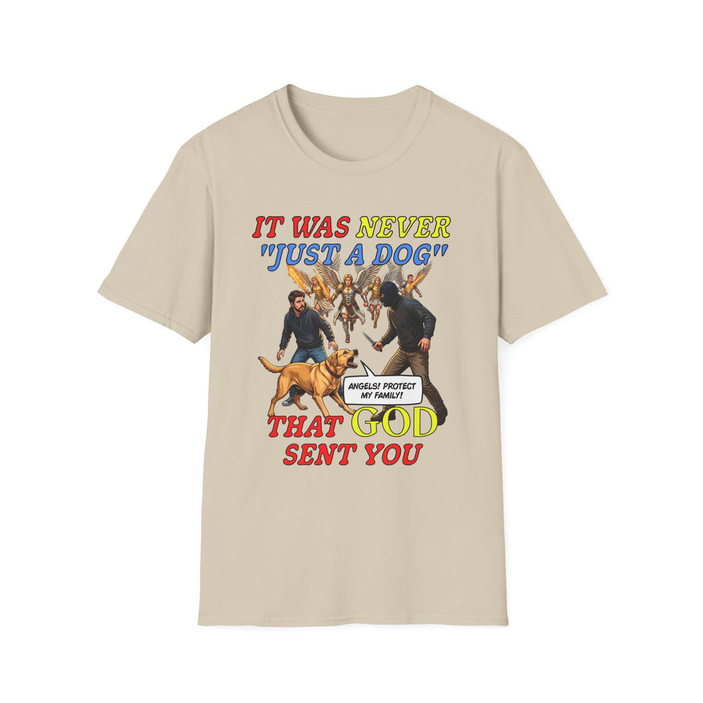 Dog Lovers "It Was Never Just A Dog" Faith Based Dog Lovers T-Shirt.