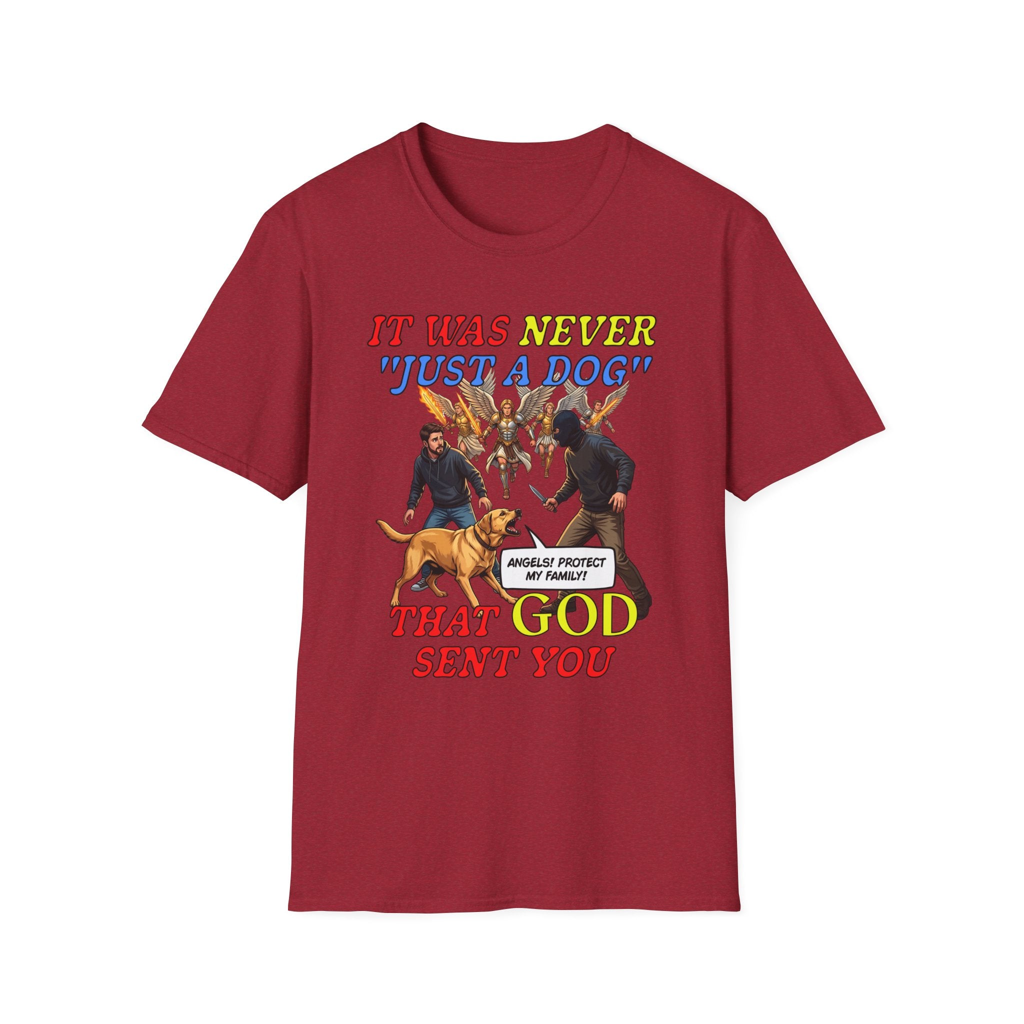 Dog Lovers "It Was Never Just A Dog" Faith Based Dog Lovers T-Shirt.
