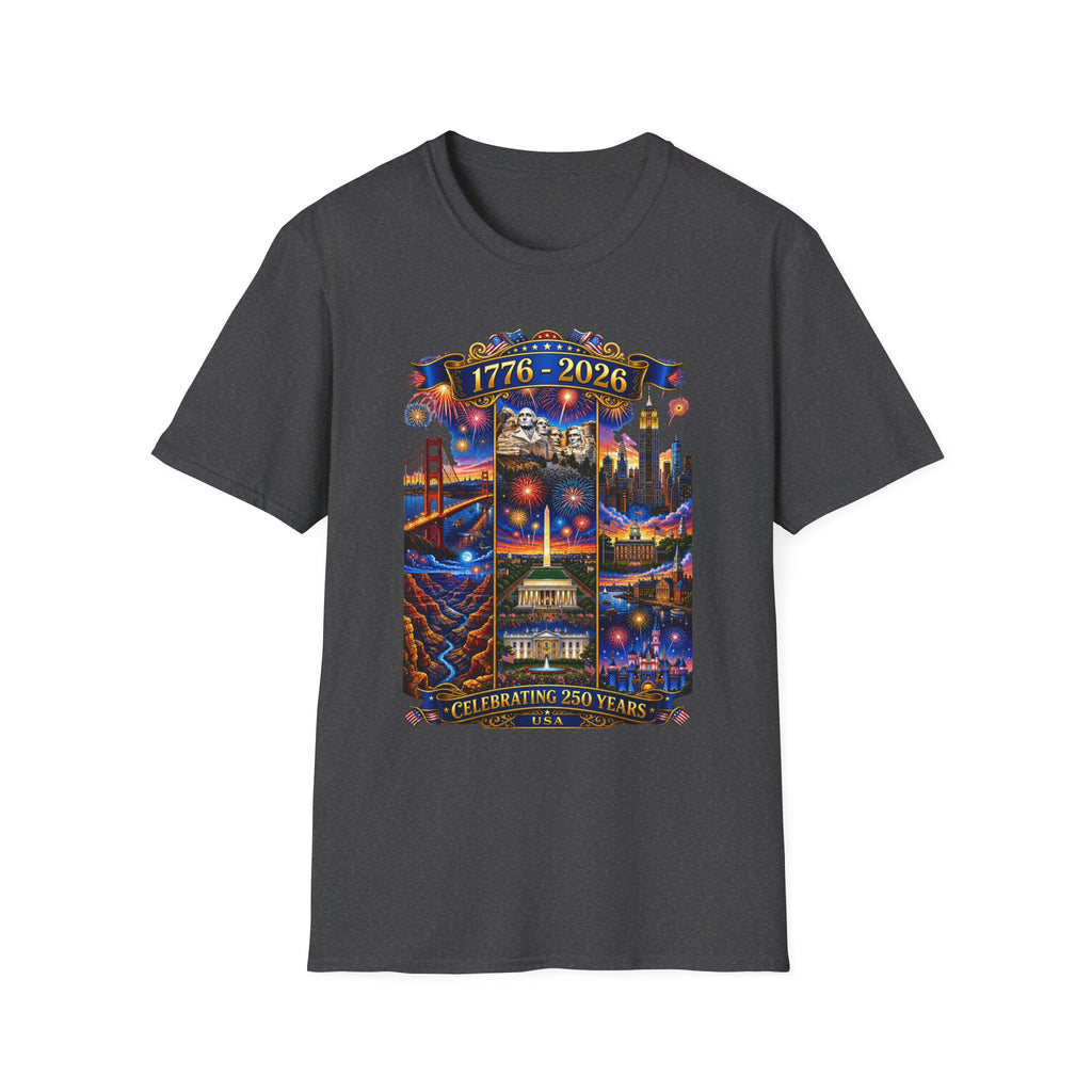 1776–2026 Celebrating 250 Years Patriotic USA Anniversary T-Shirt V2