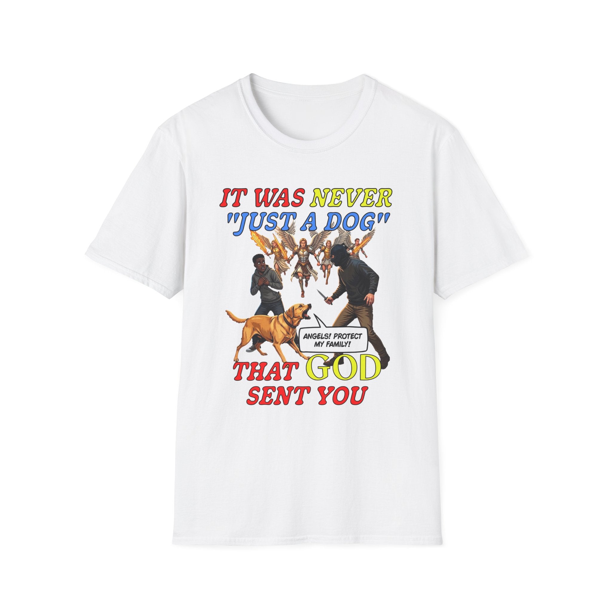 Dog Lovers "It Was Never Just A Dog" Faith Based Dog Lovers T-Shirt.