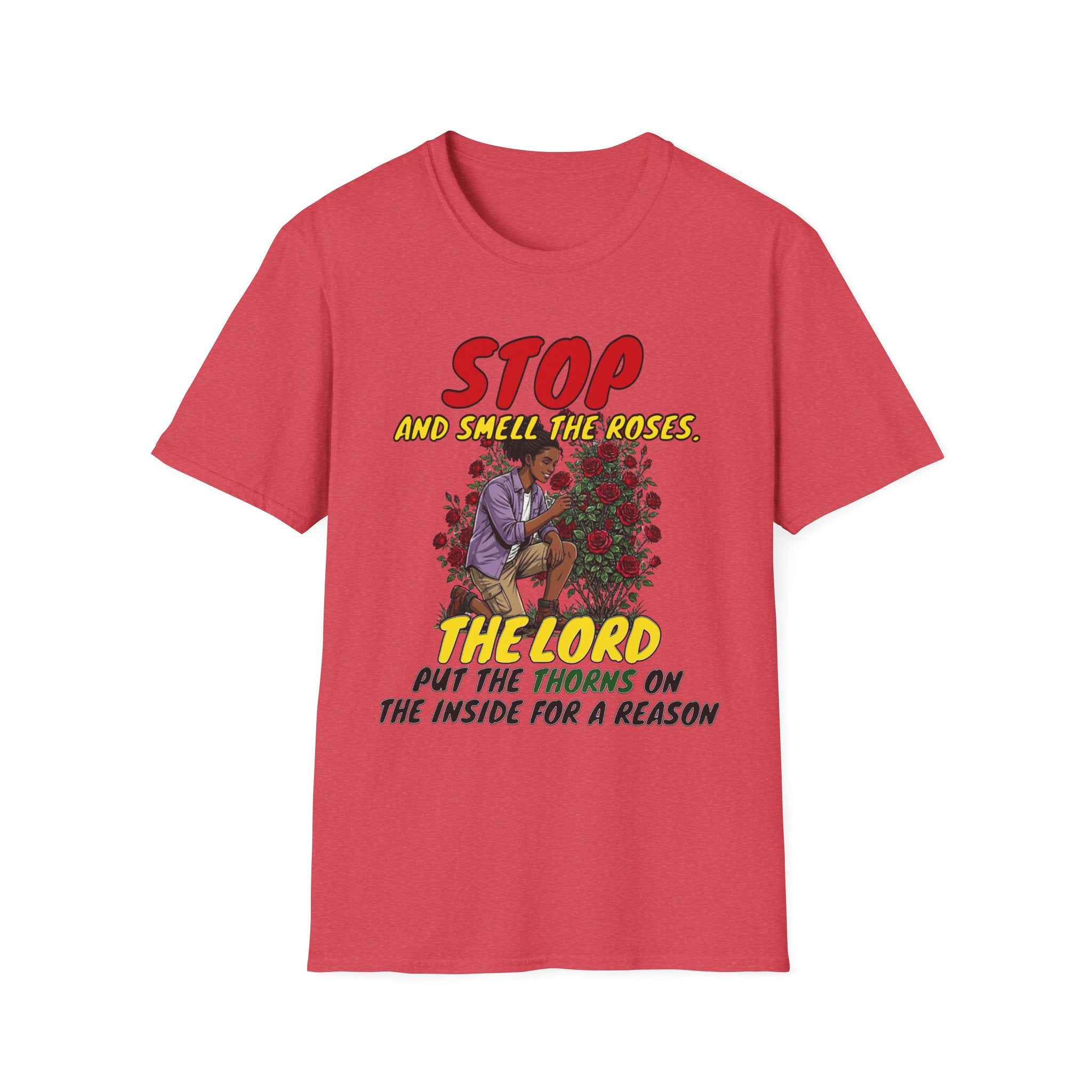 "Stop and Smell the Roses" - Faith Based Christian Inspirational Tee - Girls / Women 4A