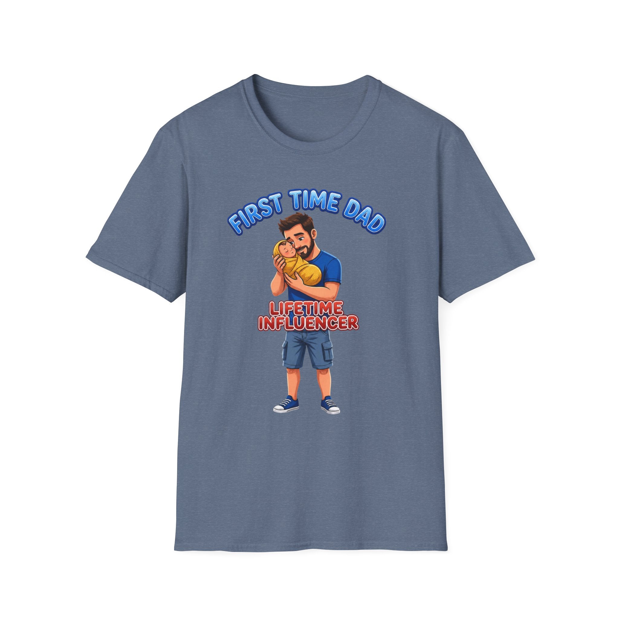 "First Time Dad – Lifetime Influencer" Fathers Day Gift T-Shirt