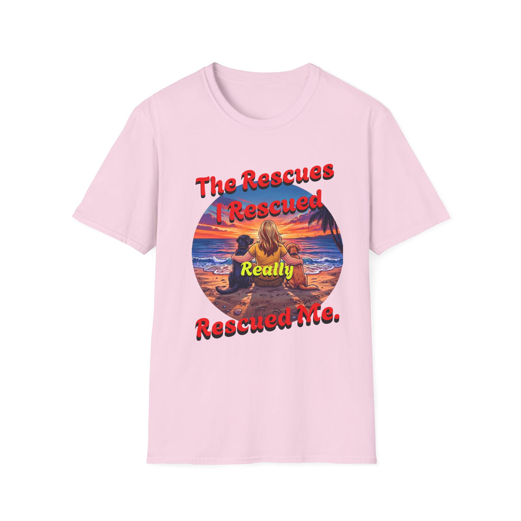 Rescue Dogs Saved Me Tee – "My Rescues Really Rescued Me" Beach Rescue Dog T-Shirt