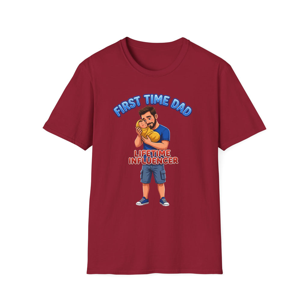 "First Time Dad – Lifetime Influencer" Fathers Day Gift T-Shirt