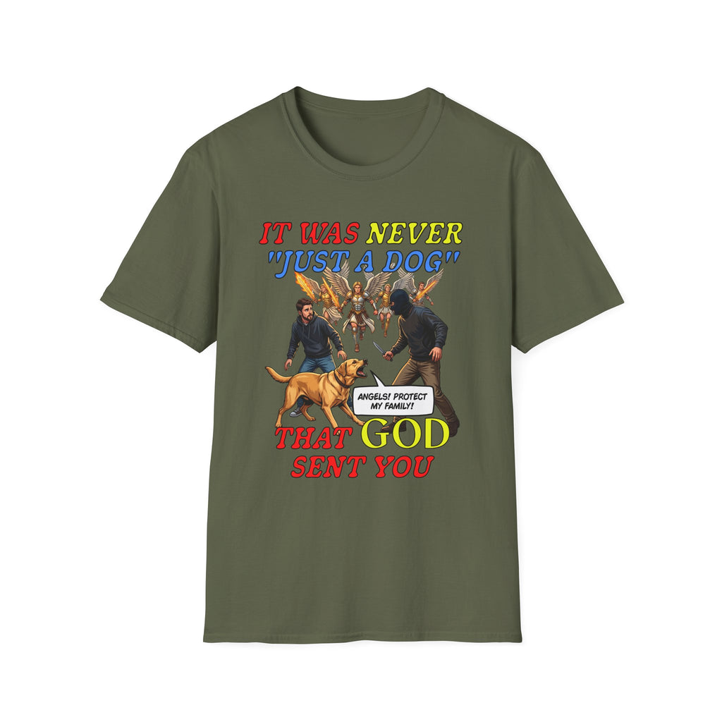 Dog Lovers "It Was Never Just A Dog" Faith Based Dog Lovers T-Shirt.