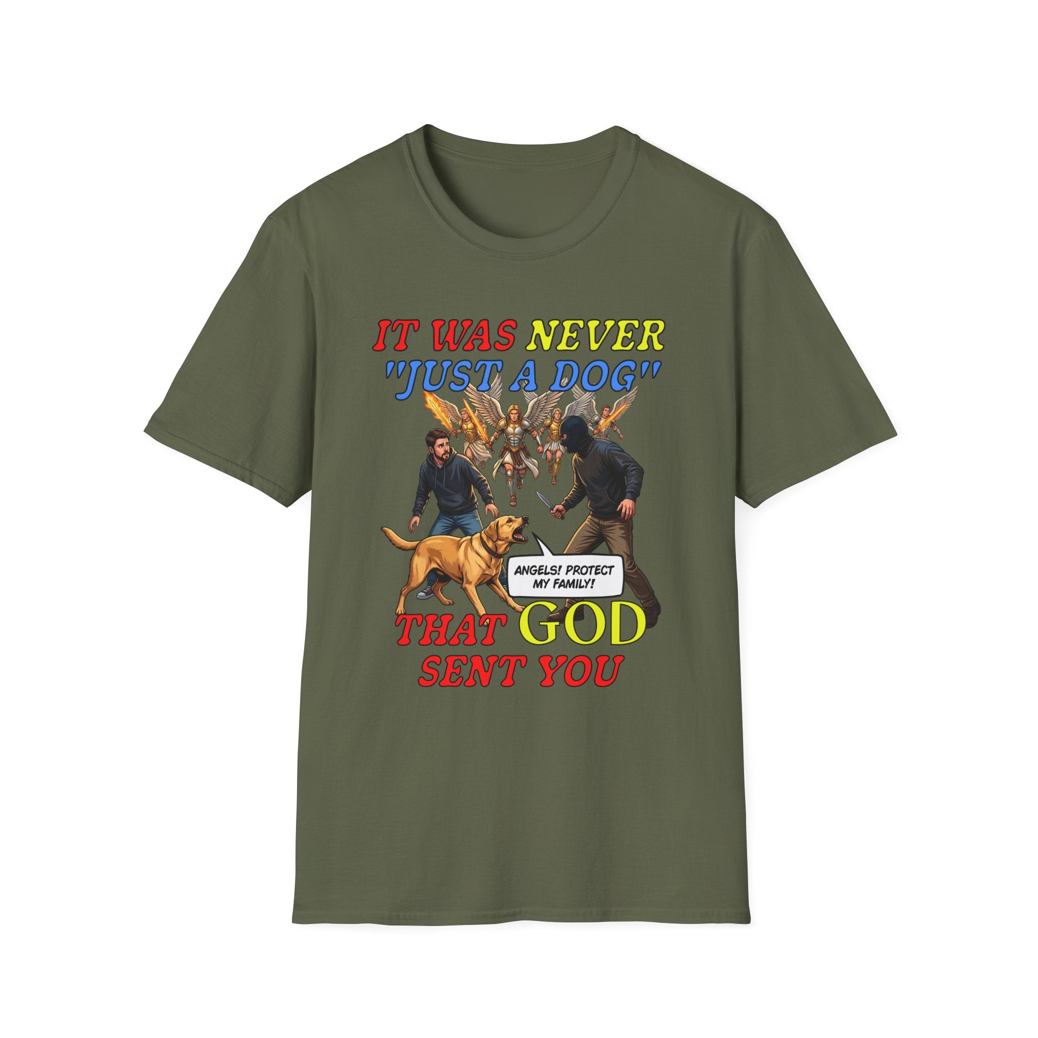 Dog Lovers "It Was Never Just A Dog" Faith Based Dog Lovers T-Shirt.
