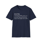 Faith Definition T-Shirt — "Trusting GOD to show you the next step" Christian Tee