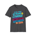 “Social Media Keyboard Courage” Graphic Tee (Be Kind Message) - T-Shirt    (AI Generated Human Mock-Ups)