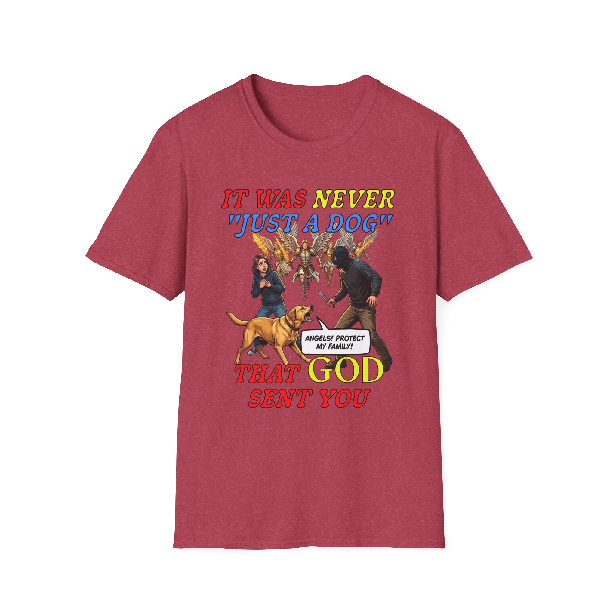 Dog Lovers "It Was Never Just A Dog" Faith Based Dog Lovers T-Shirt.