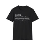 Faith Definition T-Shirt — "Trusting GOD to show you the next step" Christian Tee