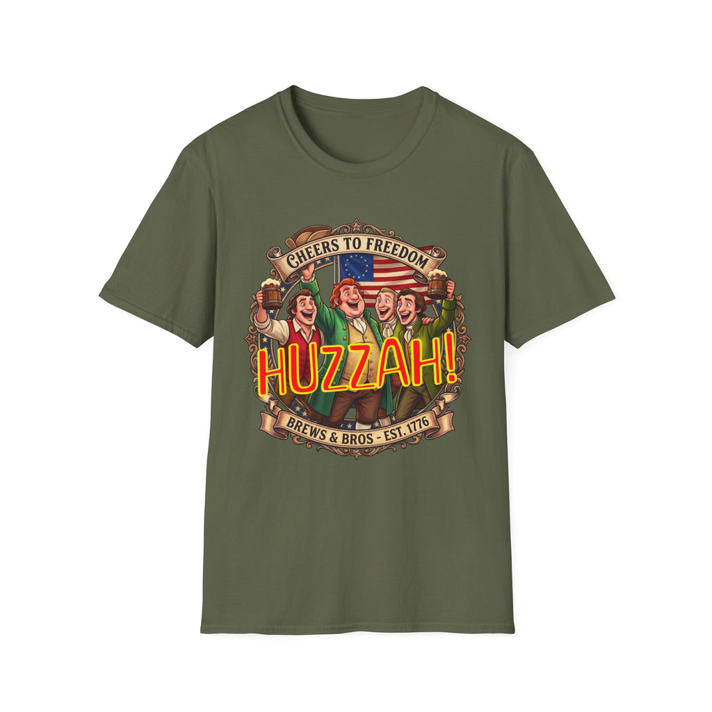 Huzzah! Cheers to Freedom Patriotic / Brews & Bros & Fun T-Shirt!
