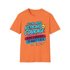 “Social Media Keyboard Courage” Graphic Tee (Be Kind Message) - T-Shirt    (AI Generated Human Mock-Ups)