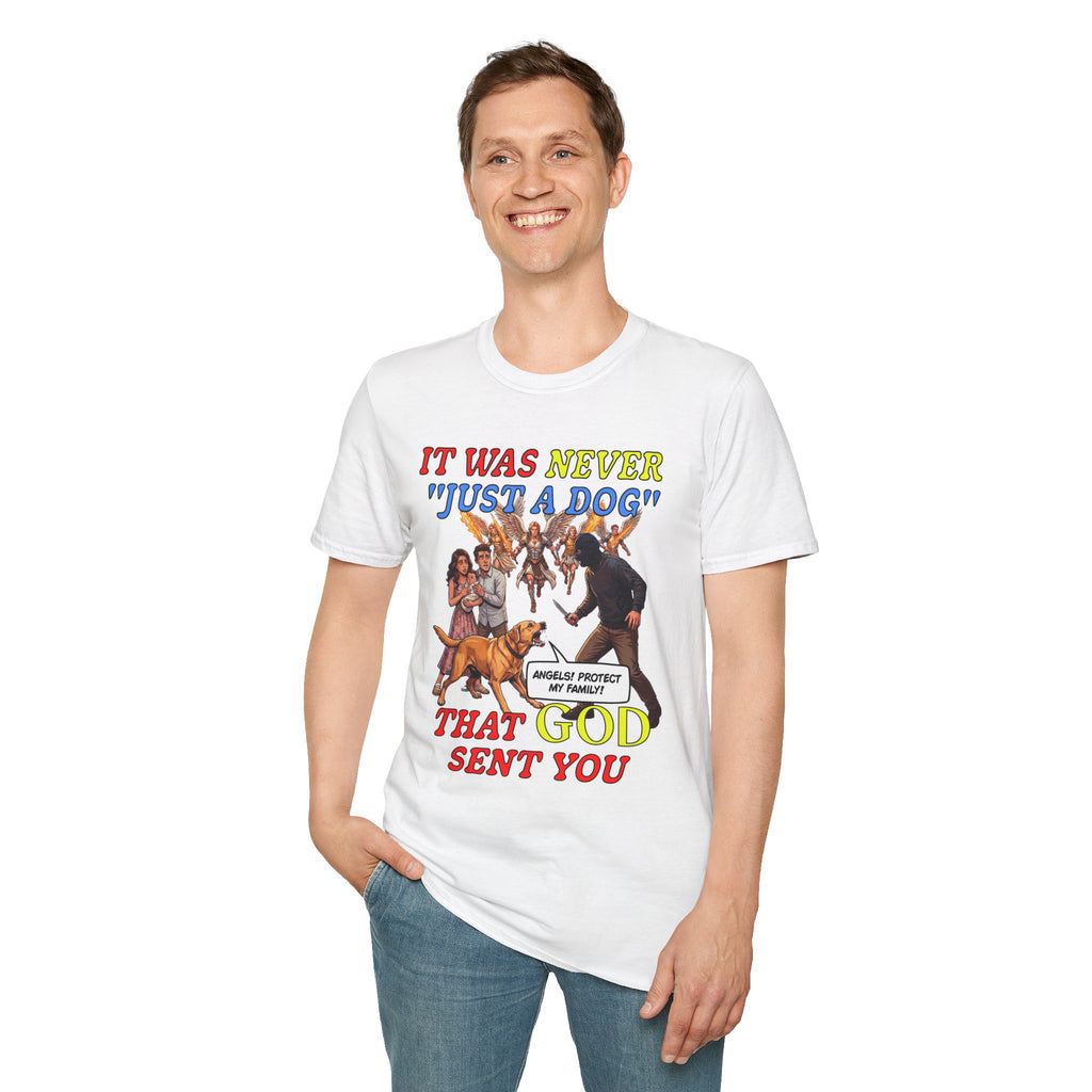 Dog Lovers "It Was Never Just A Dog" Faith Based Dog Lovers T-Shirt.