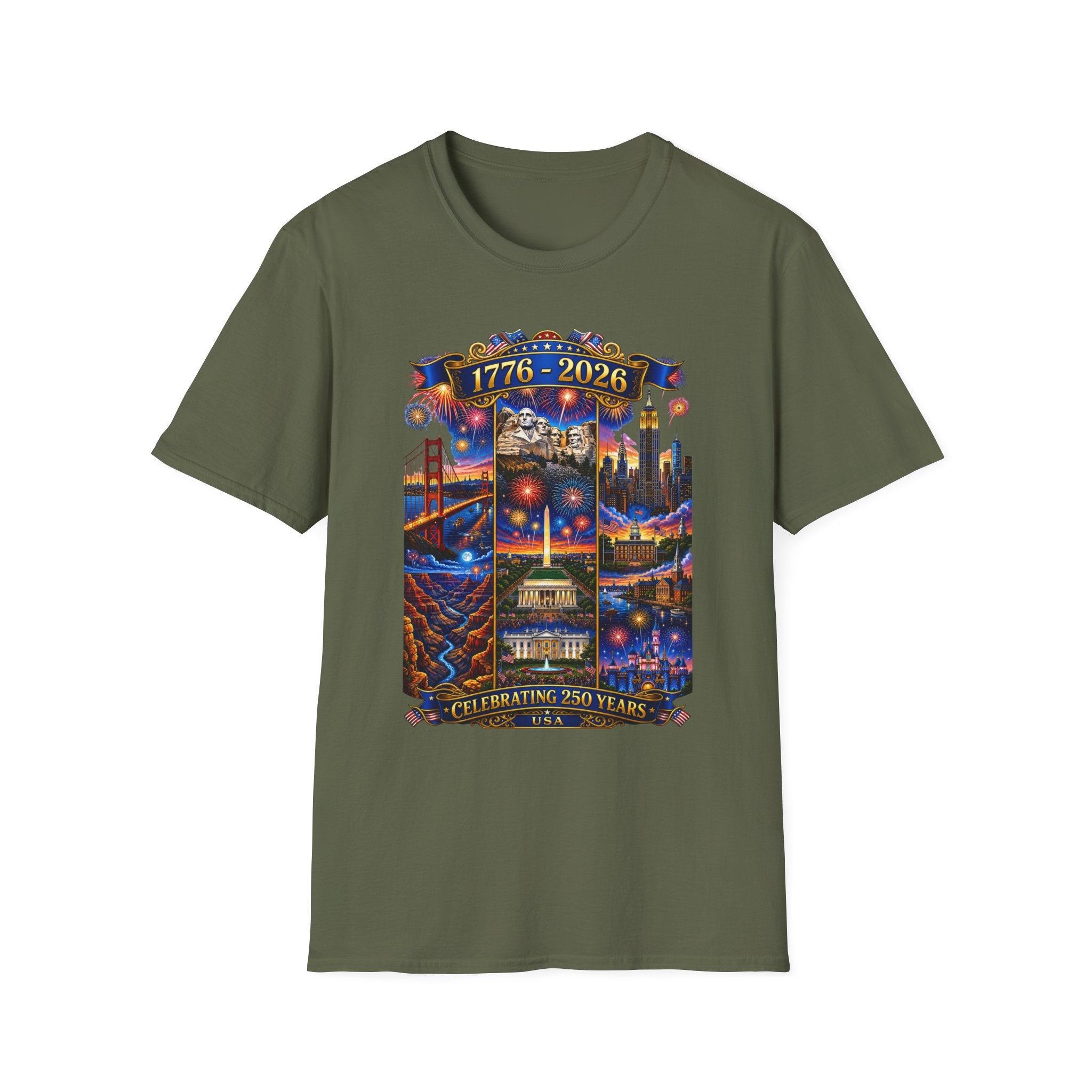 1776–2026 Celebrating 250 Years Patriotic USA Anniversary T-Shirt V2