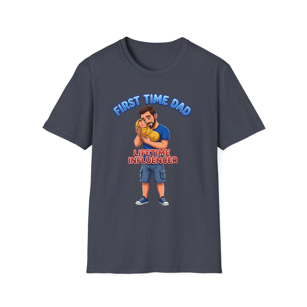 "First Time Dad – Lifetime Influencer" Fathers Day Gift T-Shirt