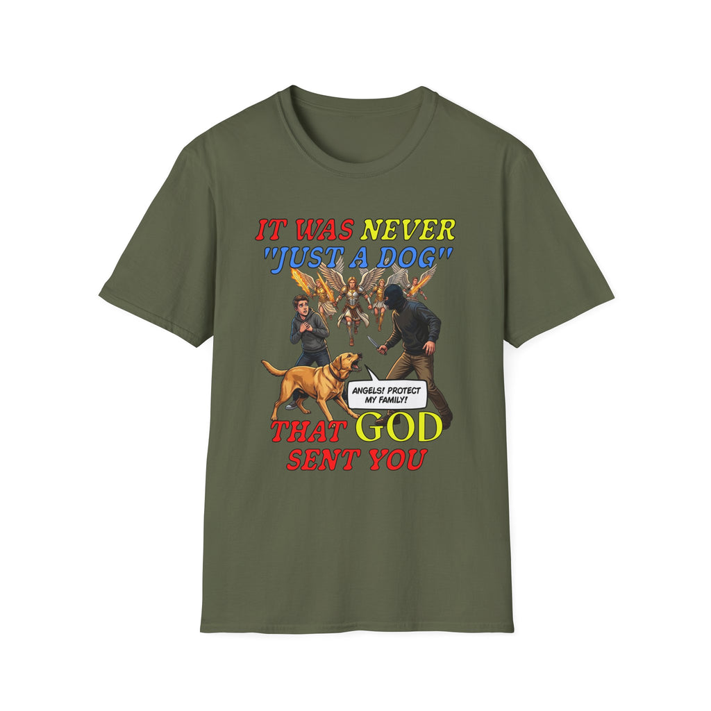 Dog Lovers "It Was Never Just A Dog" Faith Based Dog Lovers T-Shirt.