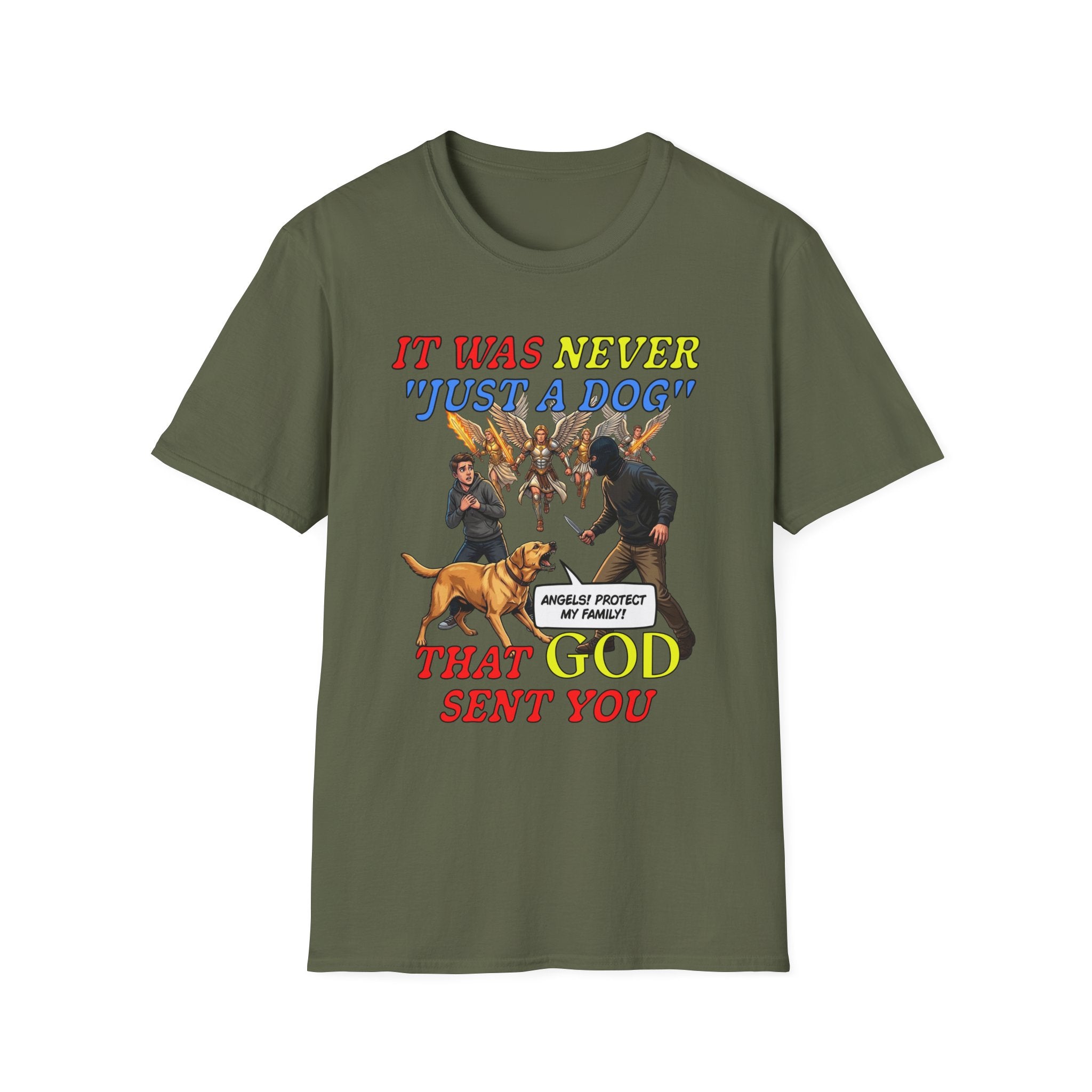 Dog Lovers "It Was Never Just A Dog" Faith Based Dog Lovers T-Shirt.