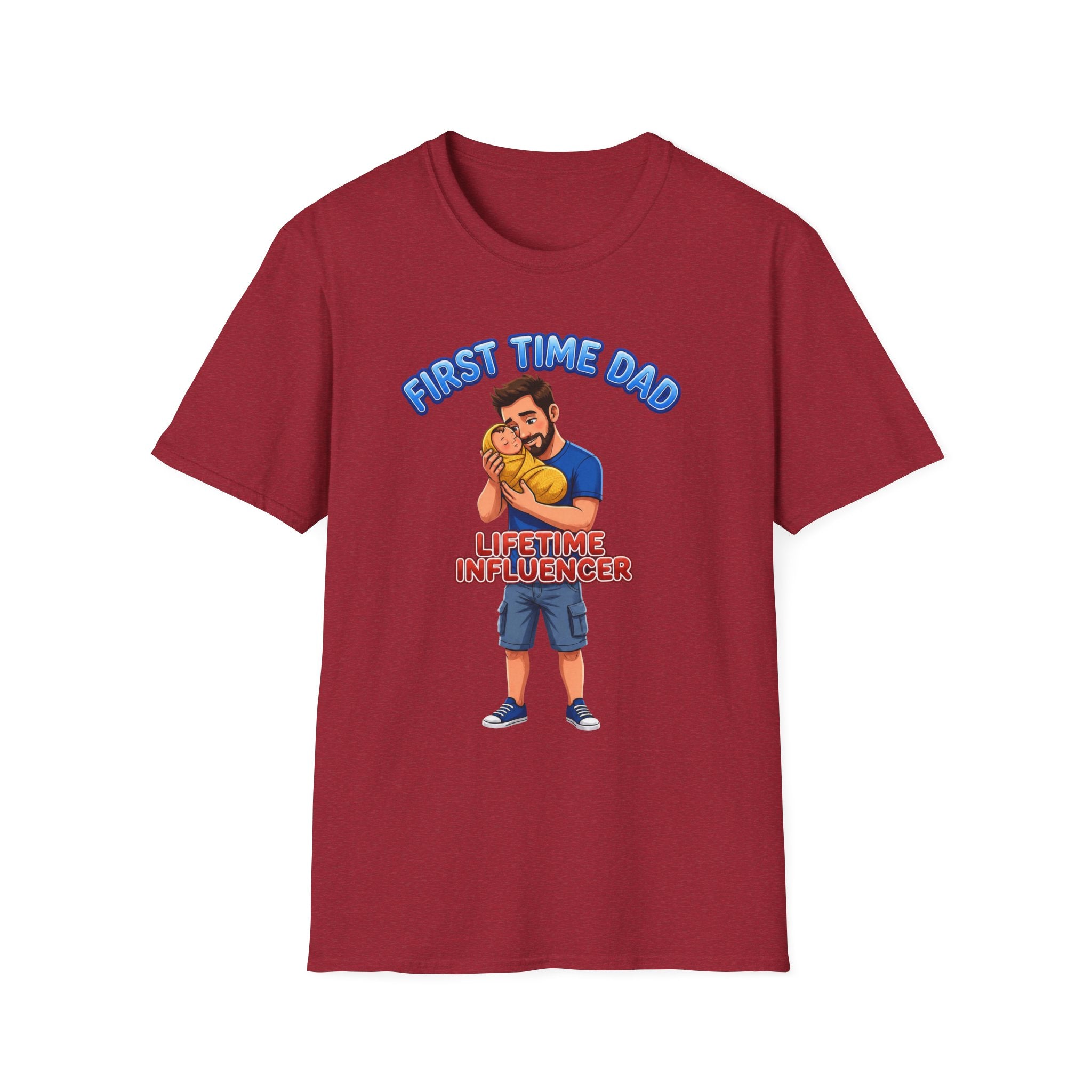 "First Time Dad – Lifetime Influencer" Fathers Day Gift T-Shirt