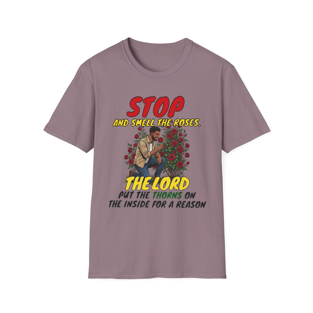 "Stop and Smell the Roses" - Faith Based Christian Inspirational Tee - Boys / Men 1A