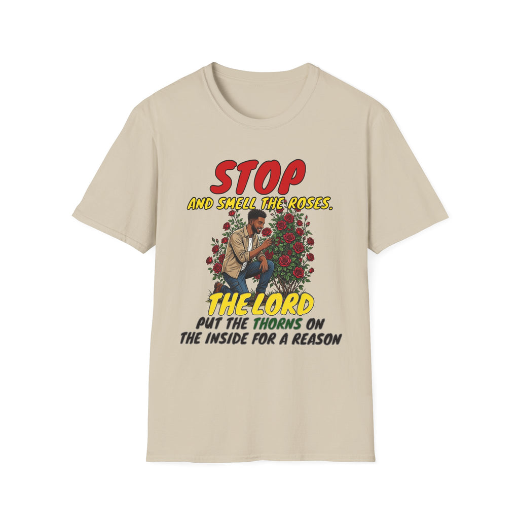 "Stop and Smell the Roses" - Faith Based Christian Inspirational Tee - Boys / Men 1A