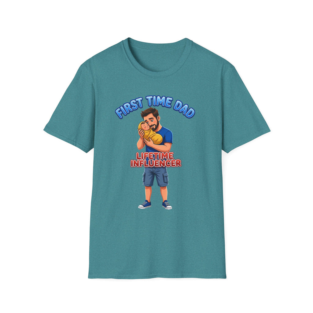 "First Time Dad – Lifetime Influencer" Fathers Day Gift T-Shirt