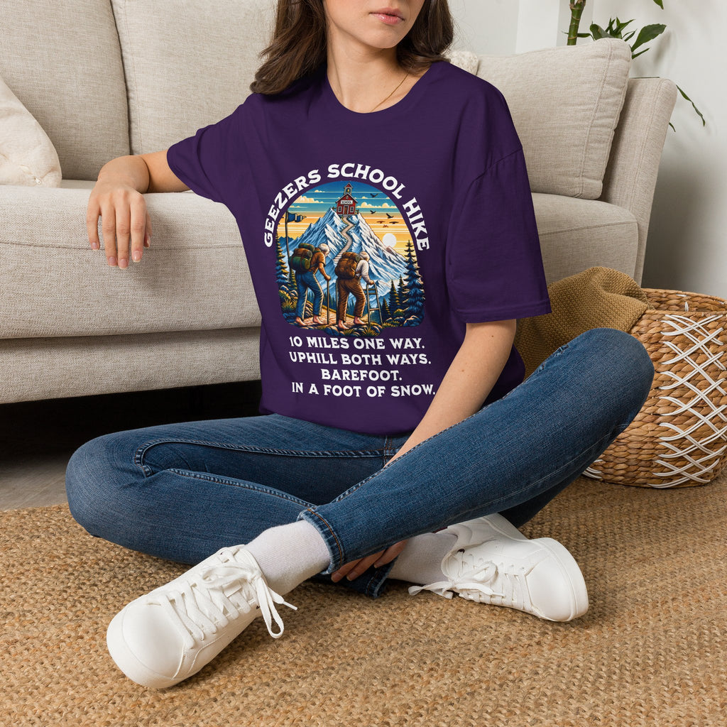 'Geezers School Hike' Mountain Vintage Graphic Tee