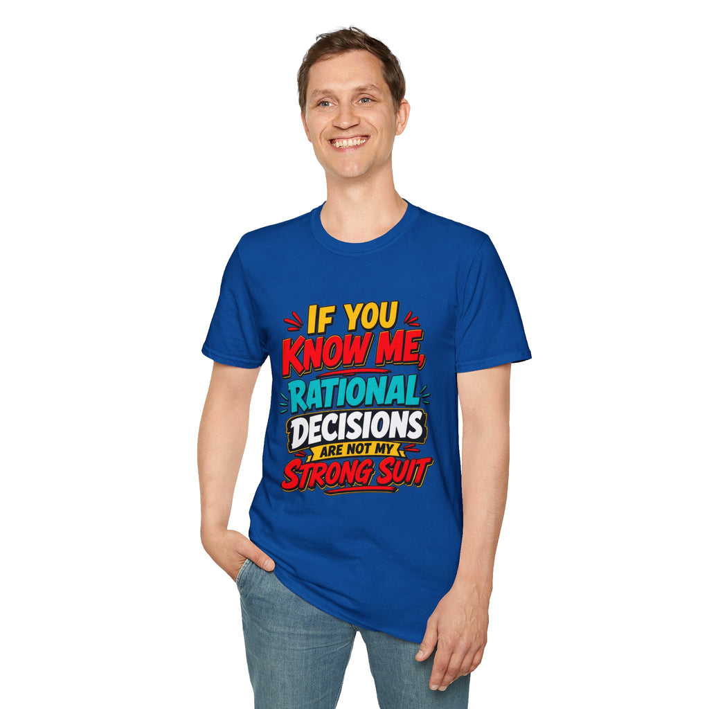 "If You Know Me, Rational": Funny Comic-Style Graphic Tee Shirt V2