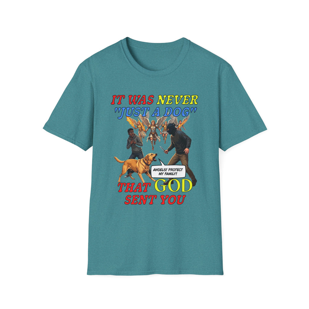 Dog Lovers "It Was Never Just A Dog" Faith Based Dog Lovers T-Shirt.