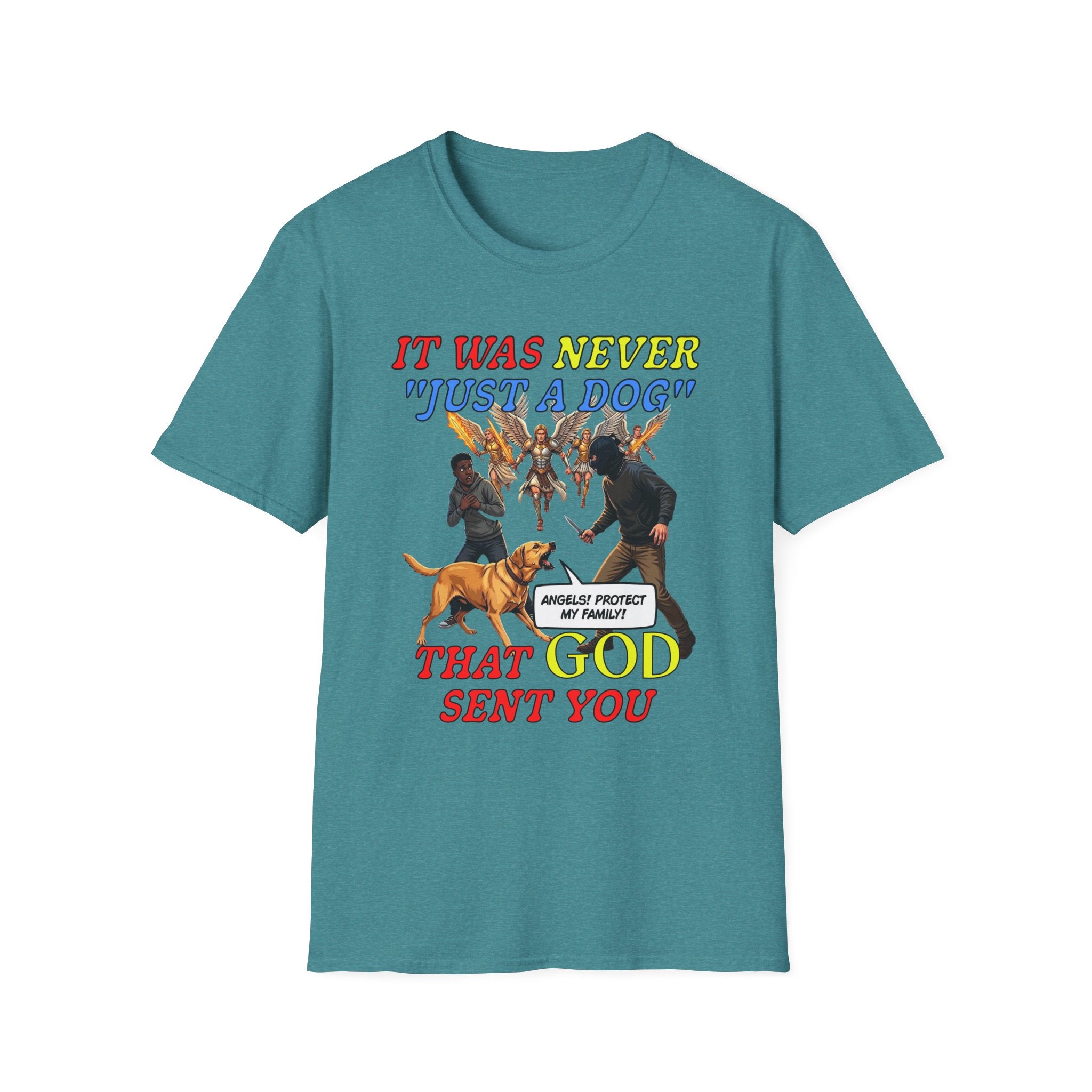 Dog Lovers "It Was Never Just A Dog" Faith Based Dog Lovers T-Shirt.