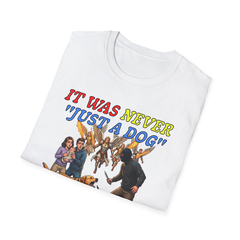 Dog Lovers "It Was Never Just A Dog" Faith Based Dog Lovers T-Shirt.